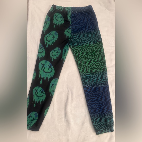 POSTER GIRL dollskills Green and Blue Graphic Pants - Picture 3 of 4